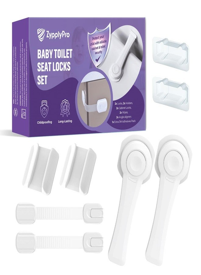 ZypplyPro Baby Proofing Toilet Seat Locks (2-Pack) – Ideal Baby Proof Toilet Lid Locks - Easy Installation Toilet Locks Set - No Tools Required - Image 1
